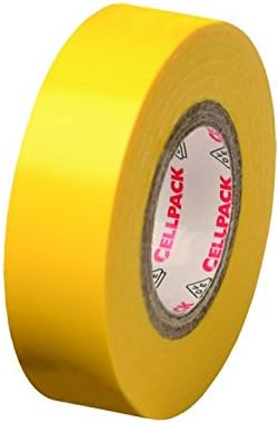 Cellpack 145826 128 0.15-15-10, PVC Electrical Insulation Tape, Yellow