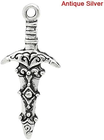 AVBeads Athame Charms 28mm x 12mm Silver CHM29879 100pcs