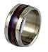 S16 Stainless Steel Mood Ring Endless Band Rainbow Colors
