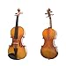 Mendini MV400 Ebony Fitted Solid Wood Violin with Hard Case, Shoulder Rest, Bow, Rosin, Extra Bridge and Strings - Size 1/4