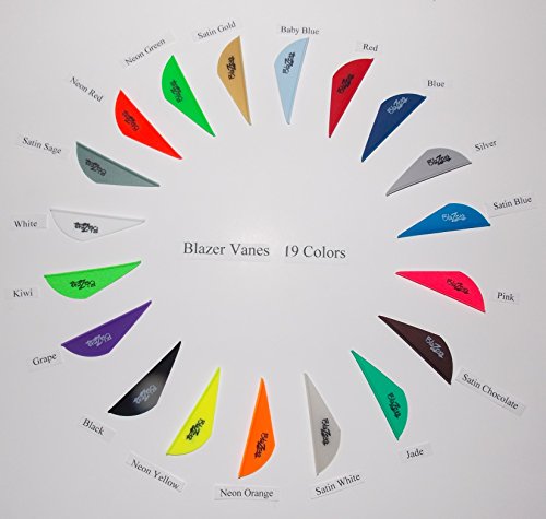 Bohning Blazer Vanes w/Logo 19 Colors Mix/Match Pkg/100