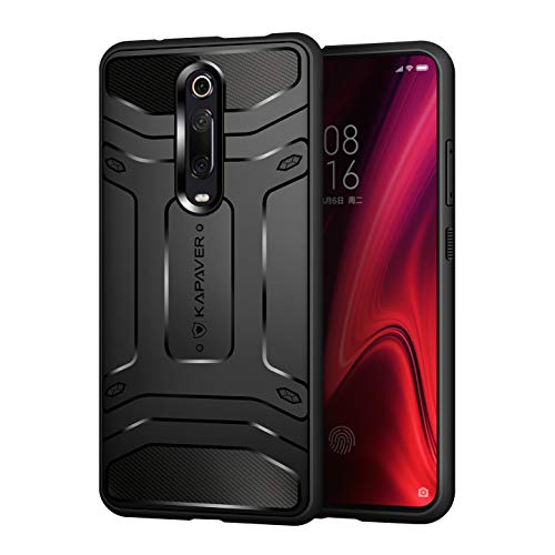 KAPAVER® Rugged Back Cover Case for Xiaomi Redmi K20 / K20 Pro MIL-STD 810G Officially Drop Tested Solid Black Shock Pro
