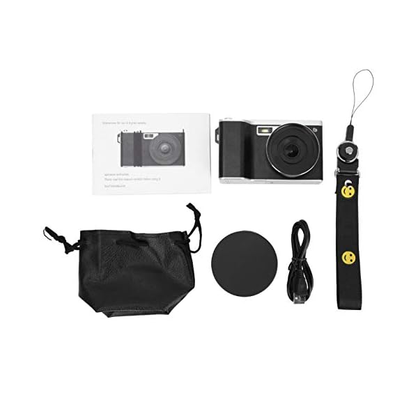 Yivibe 4K-Digitalkamera, Digitalkamera, IPS HD-Touchscreen-Weitwinkel-Videoaufnahme für Vlog