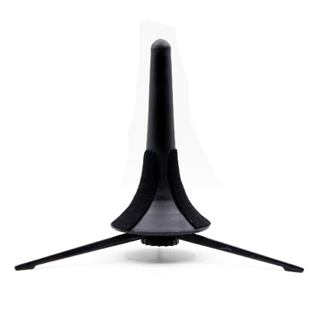Alnicov Trumpet Stand, Portable Foldable Tripod Holder Metal Leg for Brass Instrument, Black