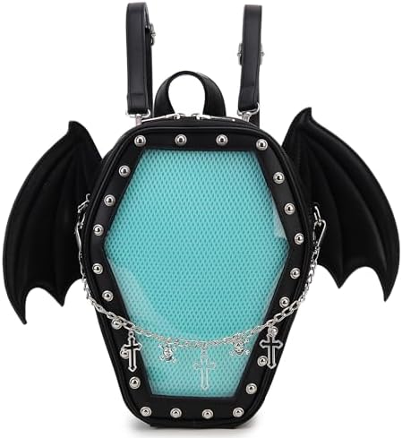 Amazon.com: KJCLNL Goth Coffin Ita Bag Pins Display Backpack  display picture 1