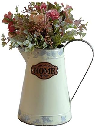 Blooming Silks Artifical Spring Meadow Wild Flower Bunch Bouquet in Shabby Chic Tall Jug Vase