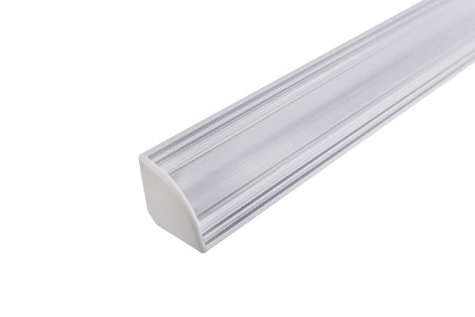 2m Corner Surface Mounted Aluminium Profile For Strips Clear