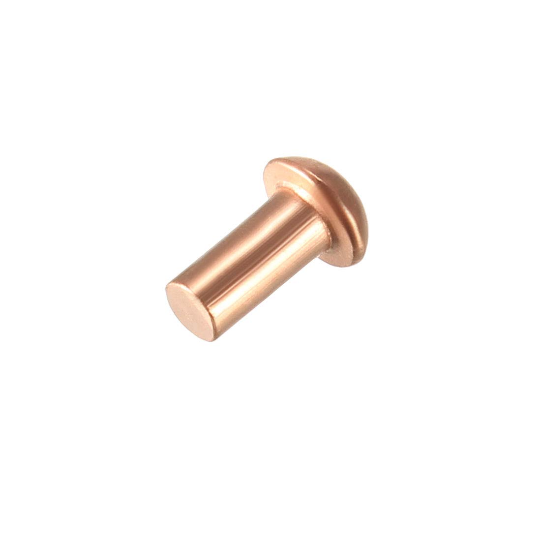 sourcing map 200 Pcs 5/64" x 5/32" Round Head Copper Solid Rivets Fasteners