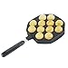Takoyaki Pan, Keeper Nonstick Cast Aluminum Alloy Baking Tray Pan Aebleskiver Takoyaki Maker, 12 Holes