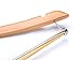Amber Home Contoured Wooden Hangers Sturdy Wood Suit Coat Clothes Hangers Clothing Hangers with Locking Bar Chrome Hook Pack of 5 (Natural)