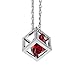 Red Diamond Cube Crystal Car Rear View Mirror Charms, Bling Car Accessories, Sun Catcher Hanging Ornament w/Chain, Car Charm & Home Decor Ornament (Red)