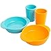 Kinderville (4 Piece Set) Toddlers & Kids Cups & Kid Bowls Dishwasher/Microwave Safe BPA-Free Silicone