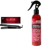 HSI Professional Ceramic Tourmaline Ionic Flat Iron and HSI PROFESSIONAL Thermal Protector 450 with Argan oil for Flat Iron
