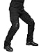TACVASEN Mens Outdoor Ripstop Tactical Camo Trousers Cargo Pants with Knee Pads, Black, US S(Tag 32/M)
