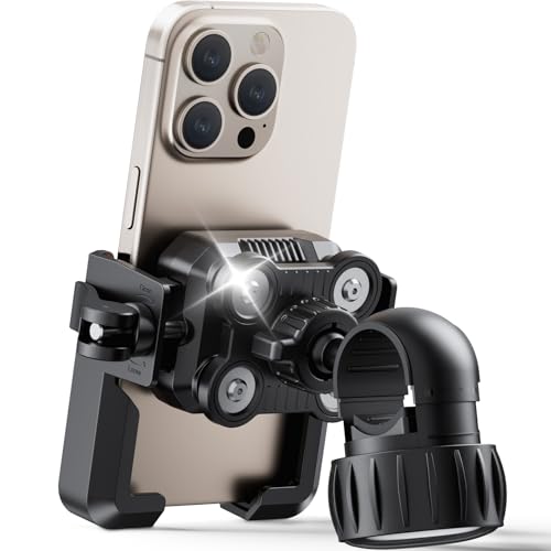Bike Phone Holder, [Camera Friendly] [Military Anti-Shake] Motorcycle Phone Mou…