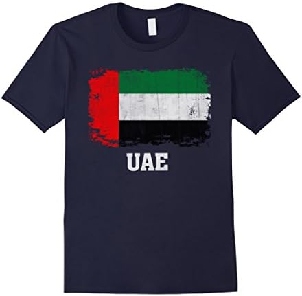 Mens UAE Flag Jersey T-shirt - Emirates Flag Casual Tee Shirt 2XL Navy