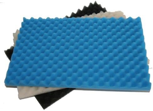 Avocations Ltd Fish Pond Profiled Foam Filter Replacement Sponge Set Coarse Medium Fine - 24" x 17"