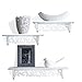 White Book Shelf Floating Wall Shelves Display Set of 3 Great for Books or Collections Utility Shelf Add Design and Taste to Your Room Easy Assembly