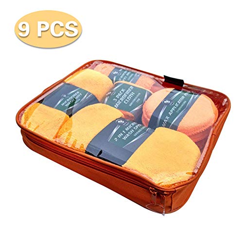 MEYUEWAL Car Cleaning Tools Kit, Microfiber Car Cleaning Set for Cars, Trucks, Motorcycles, Bedroom and Kitchen, with Tire Brush, Wash Mitts, Sponge, Wash Pads, Multi-Purpose Cleaning Towels