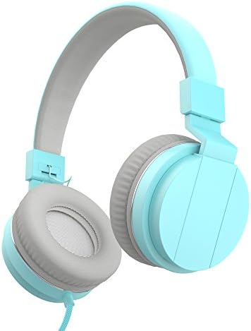 TOBETB On Ear Headphones with In Line Control Blue