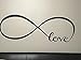 Love Infinity Symbol Wall Decal Sticker for Bedroom Decoration (59Wx23H)