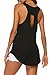 Poetsky Women High Low Hem Backless Workout Tank Top Sleeveless Yoga Tops
