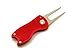 Red GoPick Golf Divot Repair Tool - Stainless Steel Switchblade with Detachable Ball Marker