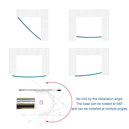 Sikaiqi Adjustable Curved Shower Curtain Rod, SUS304 Stainless Metal
