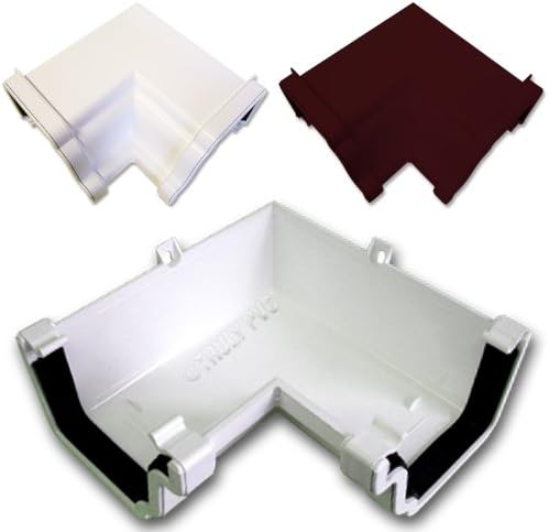 White Wendland RS3253 Marshall Tufflex Conservatory 90Â° Gutter Internal Corner Ogee Connector Joint by Wendland
