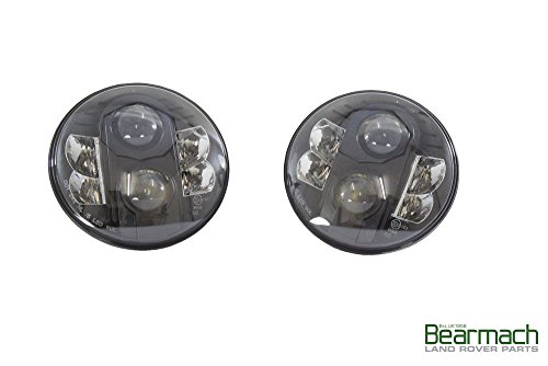 LAND ROVER DEFENDER ALL / SERIES ALL / CLASSIC MODELS 7 " LED LAMPS KIT BLACK BA070LEDLB