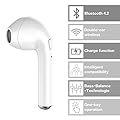 Wireless Earbuds,Bluetooth Headphones Mini In-Ear Headsets Sports Earphone with 2 True Wireless Earbuds for iPhone X/8/7/6/6s plus and Most Android SmartPhones (White) (WHITE)