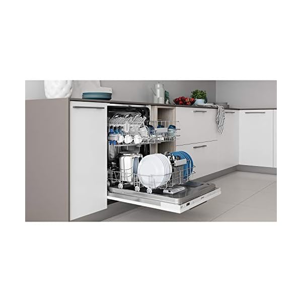 Indesit DFC 2C24 UK Freestanding Standard Dishwasher, 14 Place Settings, 6 Programs, White