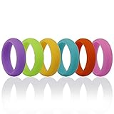 Silicone Wedding Ring Band Designs for Comfort Fitness Exercise Active Women Candy Color
