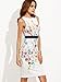 Floerns Women's Sleeveless Floral Work Party Cocktail Bodycon Dress White M