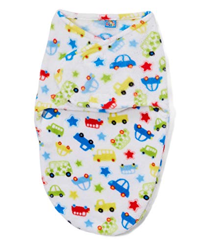 Sweet & Soft Baby Boys & Girls Micro Fleece Sleep Swaddler (Cars)