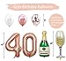 Sllyfo 40th Birthday Decorations Party Supplies Kit - 40th Birthday Gifts for Women,40 Cake Topper|Banner|sash|Rose Gold Curtain Backdrop Props|Confetti Balloons|Champagne Balloon. (40)