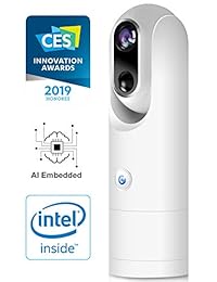 Wireless Home Security AI Camera - 1080P FHD Wi-Fi Battery-Powered Surveillance Camera System, Person Detection, Face Recognition, Low False Alarm, Night Vision, 2-Way Audio,   8GB Storage   White