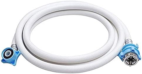 PK Aqua 3 Meter Universal Washing Machine Cold and Hot Water Inlet Flexible PVC Rubber Hose Pipe with Tap Adaptor