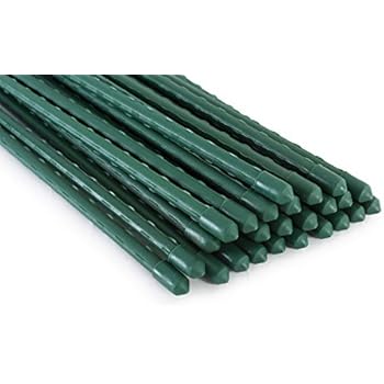 Tingyuan Garden Stakes 48 Inches Steel Plant Stakes, Pack of 25