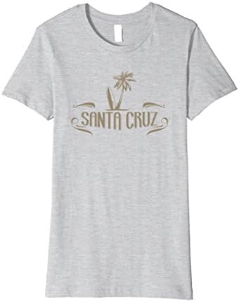 Womens Santa Cruz City Beach T-Shirt Large Heather Grey
