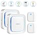 CINBOS Door Alarm for Home/Office,Wireless Door Open Chime Range 656 Feet/52 Chimes/4 Level Volume/LED Indicator Home Security Window Entry Alert Doorbell (2 Sensor + 2 Receiver)