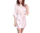 Reinhar New Black Chinese Women's Faux Silk Robe