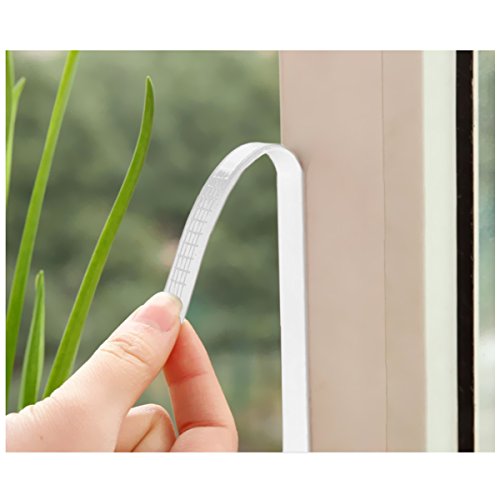 Self-Adhesive EPDM Doors and Windows Draught Excluder Foam Seal Strip Soundproofing Collision Avoidance Rubber Weatherstrip 50 Feet (D White)