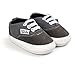 Kuner Baby Boys Girls Canvas Rubber Sole Non-Slip Sneaker First Walkers Shoes (12cm(6-12months), Dark Gray)