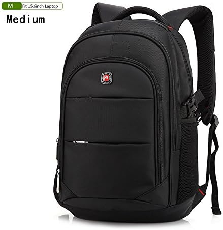 15.6 Inch Laptop Bag Backpack Men Large Capacity Oxford Schoolbag Compact Men's 17inch Backpacks Unisex Women Travel bag Bagpack 9015-2 (black Medium)