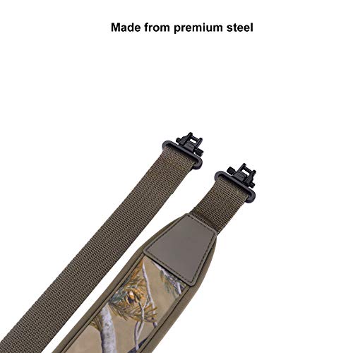 BOOSTEADY Rifle Sling with Swivels, Two Point Shotgun Sling, Metal