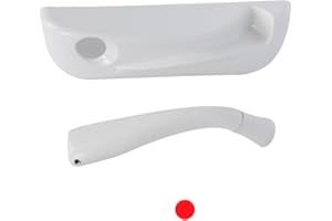 ACME Window Hardware Decore Operator Cover and Folding Crank Handle, Red dot, White Color.