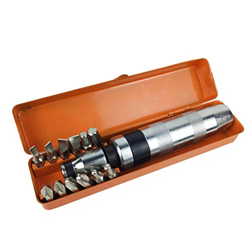 Manual Reversible Impact Screwdriver Driver Tool Set Kit With 12 Screwdrivers Bits and Case for Auto Motorcycle Repair