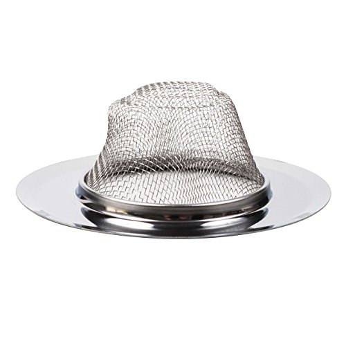 Stainless Steel Kitchen Sink Strainer: Heavy Duty Steel Mesh, Fits Most Sink Drains