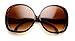 Brown Gradient Oversize Sunglasses for Women, Tortoise, Size X-Large